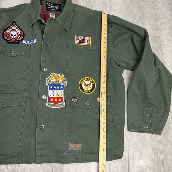 Vtg 90s Walls Western Wear Fleece Lined Jacket Cotton Coat Mens 3XL Navy Vet - Picture 8 of 12